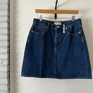 Madewell Denim High Waist Straight Mini Skirt